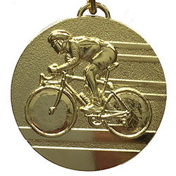 Gold Cycling Medal 50mm