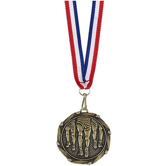 Combo45 Runner Legs Medal & Ribbon