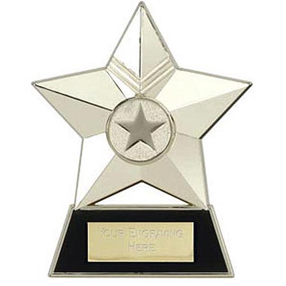 Star Plaque Silver 4in