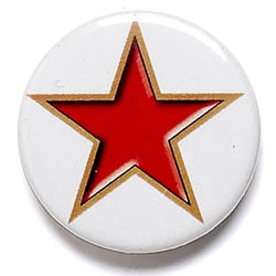 Red Star Button Badge