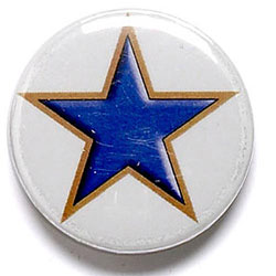 Blue Star Button Badge