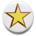 Yellow Star Button Badge