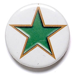 Green Star Button Badge
