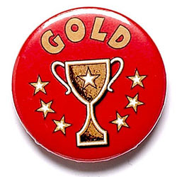 Gold Cup Button Badge