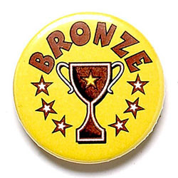Bronze Cup Button Badge