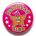 Birthday Girl Button Badge