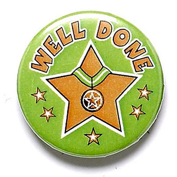 Well Done Button Badge