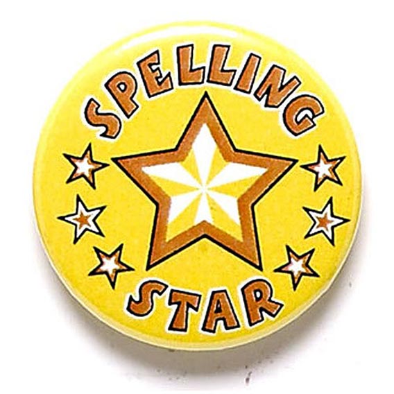 Spelling Star Button Badge