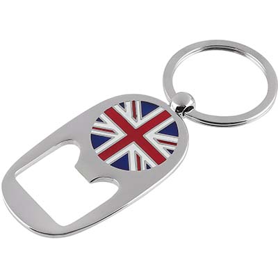 2.5in British Flag Bottle Opener Key Ring