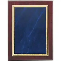 7in x 5in Blue Marble Mahogany Plaque
