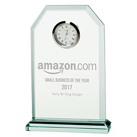 Jade Vitoria Glass Clock 16cm