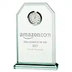 Jade Vitoria Glass Clock 16cm