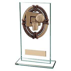 160mm Maverick Legacy Glass Basketball Award