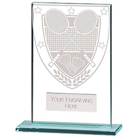 125mm Millenium Glass Badminton Award