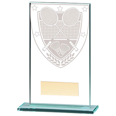 140mm Millenium Glass Badminton Award