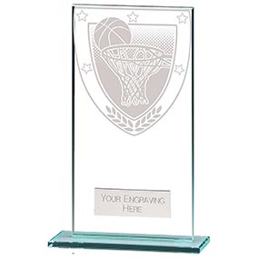 160mm Millenium Glass Basketball Award