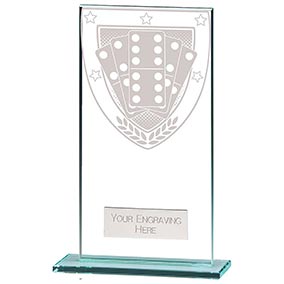 160mm Millenium Glass Dominoes Award