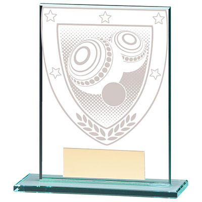 Millenium Glass Lawn Bowls Award 110mm