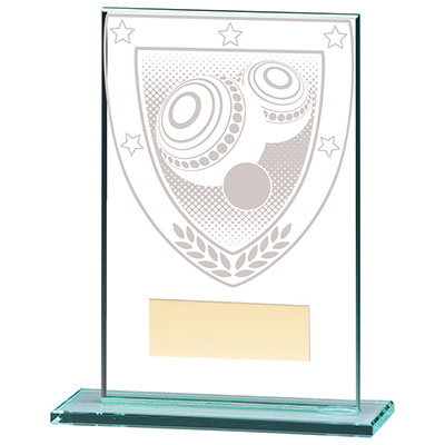 Millenium Glass Lawn Bowls Award 125mm