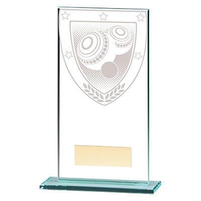 Millenium Glass Lawn Bowls Award 160mm