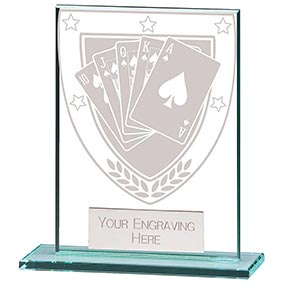 110mm Millenium Glass Poker Award