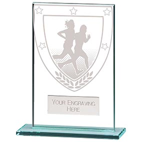 125mm Millenium Glass Running Award