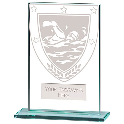 125mm Millenium Glass Swimming Award