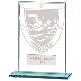 125mm Millenium Glass Swimming Award