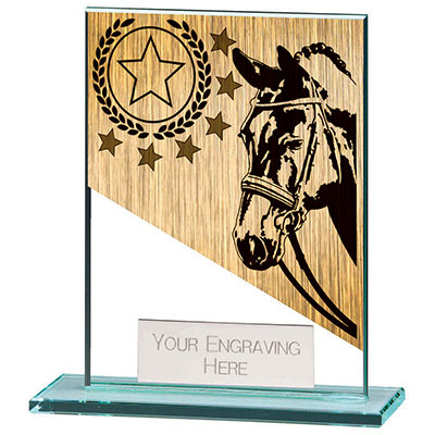 110mm Mustang Glass Equestrian Award