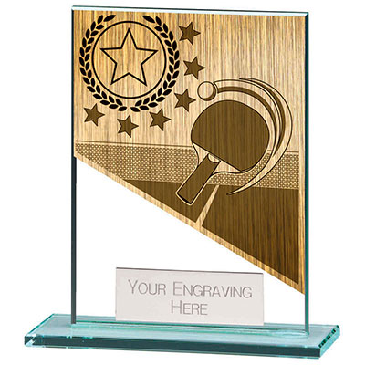 110mm Mustang Glass Table Tennis Award