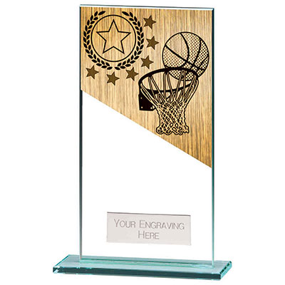 160mm Mustang Glass Basketball Award