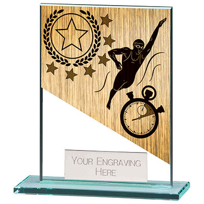 110mm Mustang Glass Swimming Award