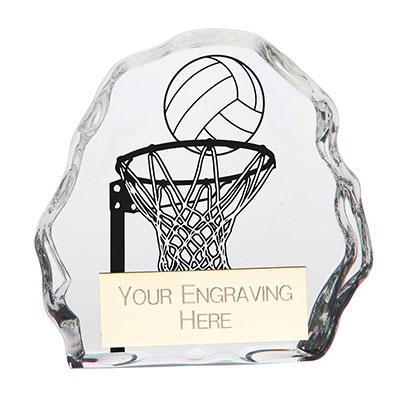 75mm Glass Mystique Netball Award