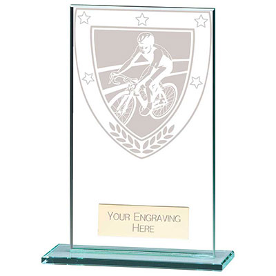 140mm Millenium Glass Cycling Award