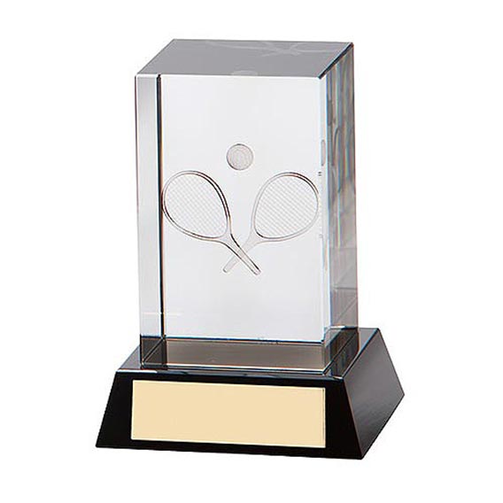 Conquest 3D Tennis Crystal Award 100mm