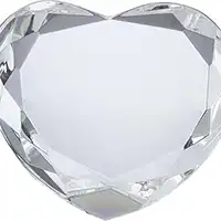 3in Optical Crystal Heart Award