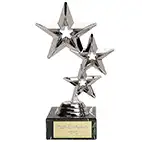 Triple Star Silver Trophy 20cm