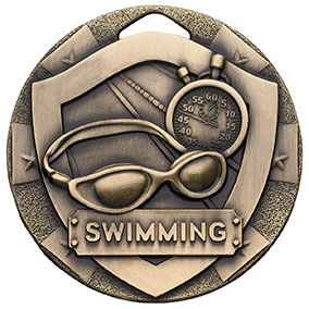 Bronze Shield Goggles Swimming Medal 50mm