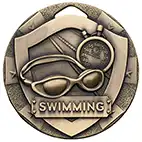 Bronze Shield Goggles Swimming Medal 50mm