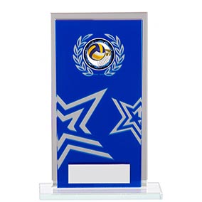 Rectangular Blue Silver Star 150mm