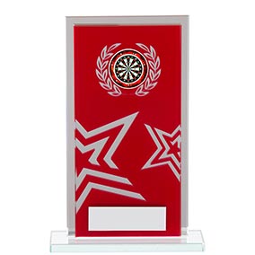 Rectangular Red Silver Star 150mm