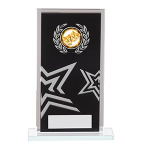 Rectangular Black Silver Star 150mm