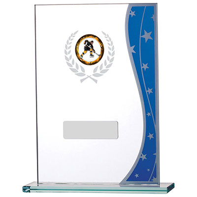 Rectangular Blue Mirror Edge Award 165mm