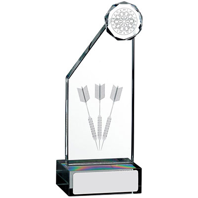 155mm Darts Edge Glass Award