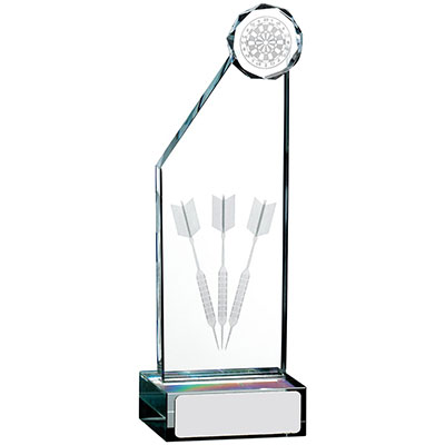 180mm Darts Edge Glass Award