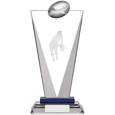 Pinnacle Rugby Glass Award 220mm