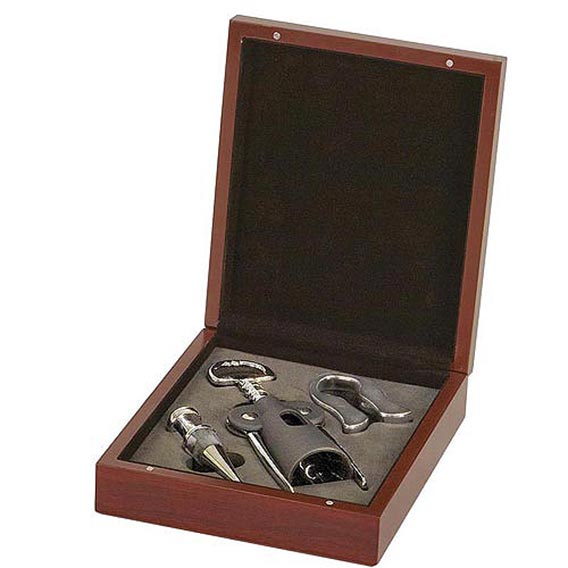 Rosewood 3-Piece Wine Tool Set