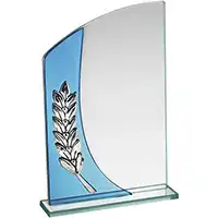 5.75in Blue & Clear Wreath Award