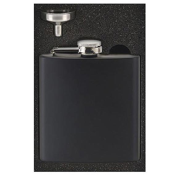 Vision Matt Black 6oz Flask