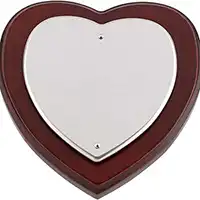 5in Heart Single Silver Shield